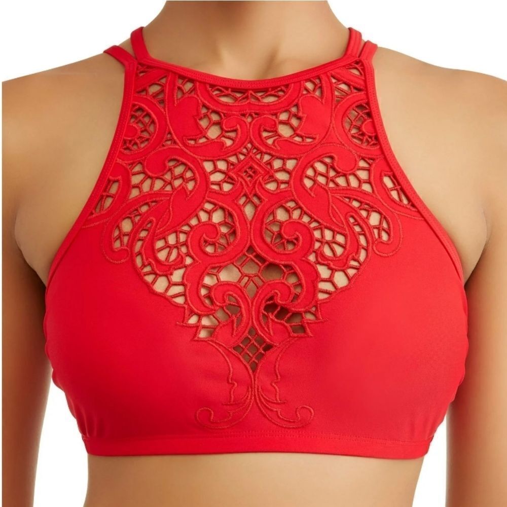 NEW Time and Tru Women's Bonnaroo Babe High Neck Swimsuit Bikini Top Small 4-6